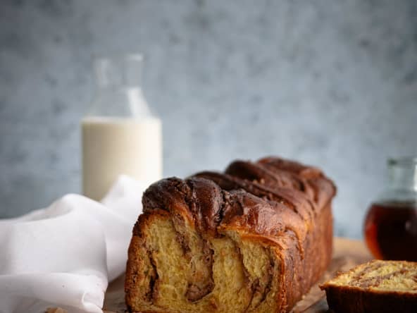 Brioche babka noix de cajou, amande et sirop d'érable