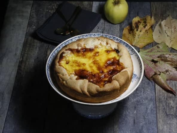 Tarte sablée fondante aux pommes caramélisées