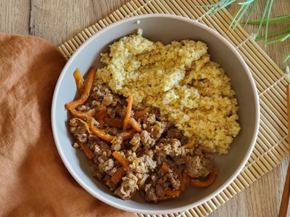 Ground beef bowl comme en Corée