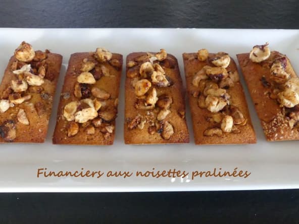 Financiers aux noisettes pralinées d'après une recette du chef Christophe Felder