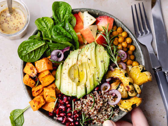 Buddha bowl d'automne vegan