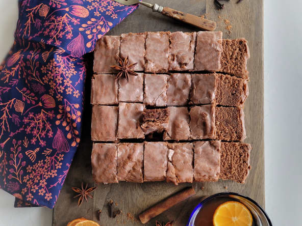 Moelleux au chocolat et au vin chaud façon marché de noël