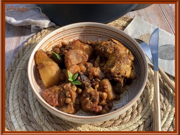 Tajine de poulet aux pruneaux, abricots et fruits secs au Cookeo