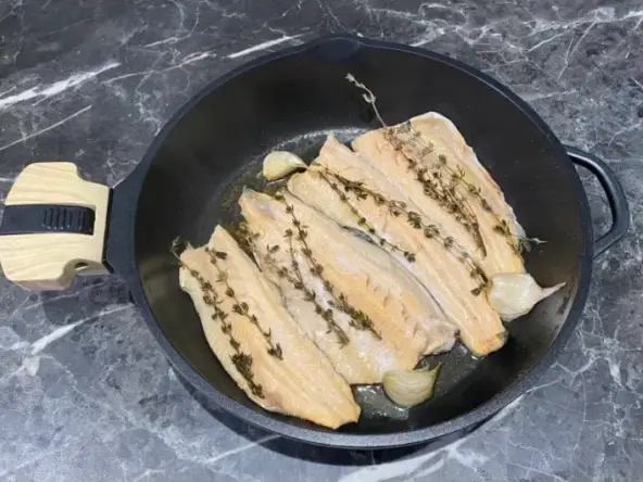 Poisson : filets de truites au thym et citron
