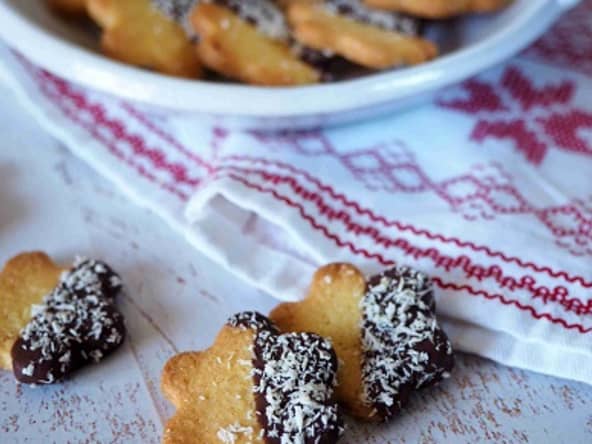 Bredele de noël chocolat et noix de coco