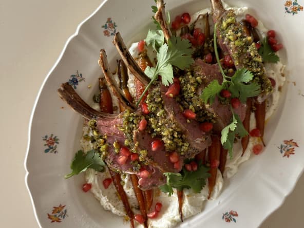 Carré d’agneau Irlandais en croûte de pistaches par Bord bia