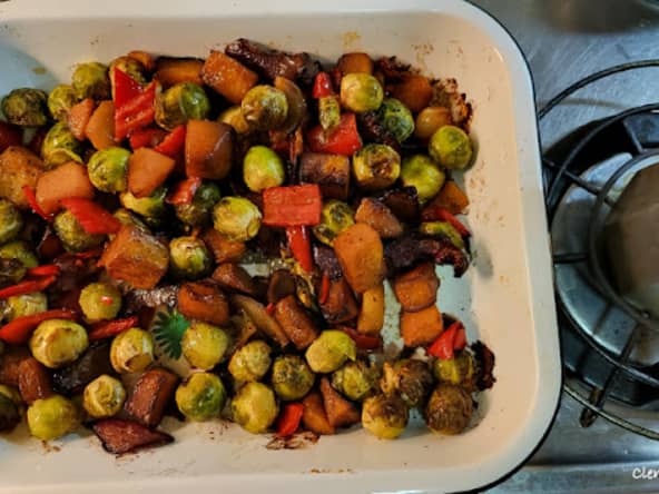 Traybake de légumes : une plaque de légumes au four