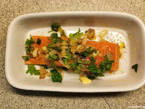 Saumon au four citron persil