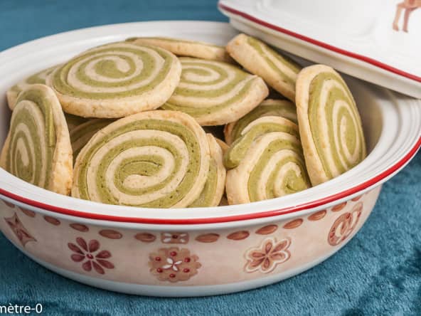 Sablés bicolores au thé matcha un colorant naturel