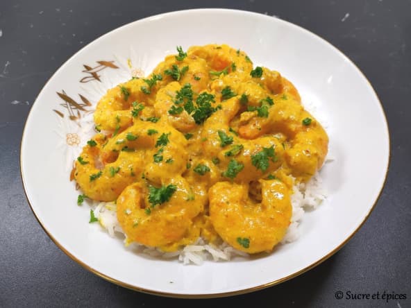 Curry de crevettes - recette facile et rapide
