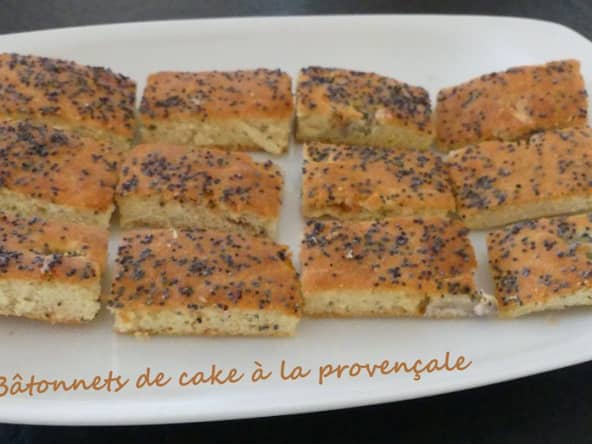 Bâtonnets de cake salé à la provençale