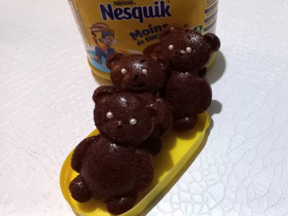 Des oursons au cacao Nesquik facile à préparer pour le goûter des enfants