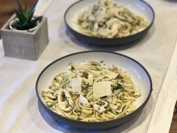 Linguines aux calamars, 