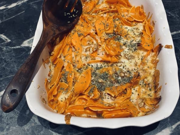 Gratin de butternut à la scamorza fumée : une recette facile d'après Laurent Mariotte