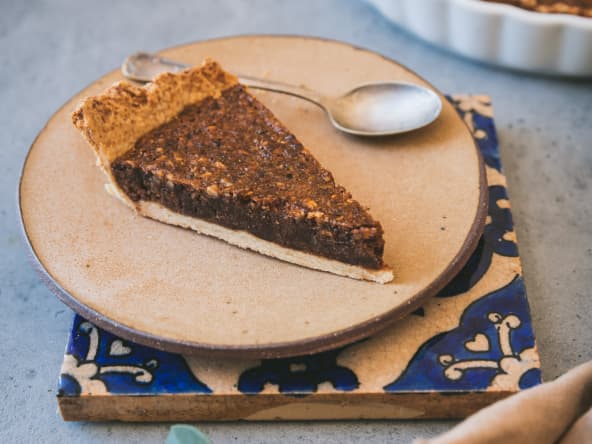 Tarte au chocolat et au noix