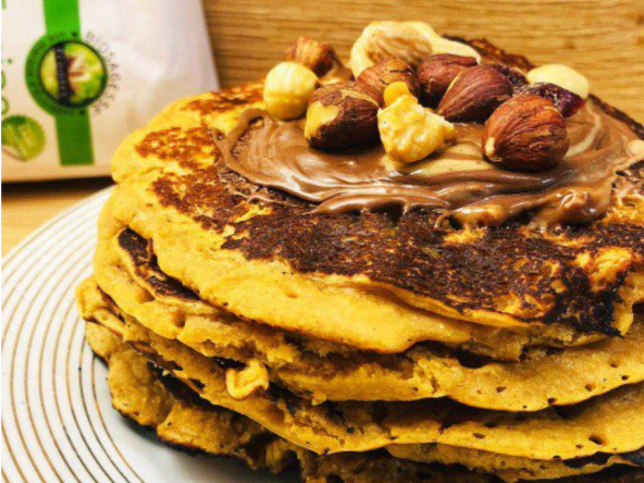 Pancakes farine de châtaigne et lupin, sans gluten