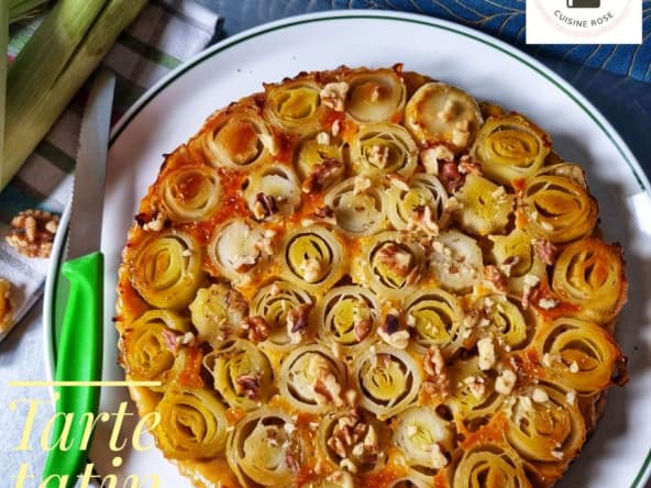 Tarte tatin salée aux poireaux : beau et bon à la fois