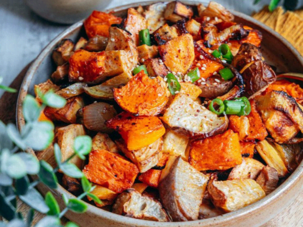 Légumes racines rôtis : navets, panais...