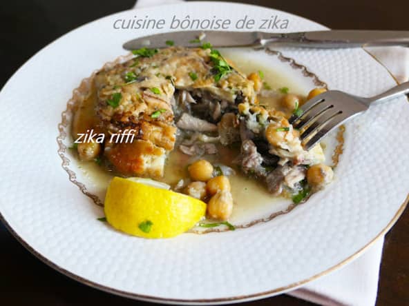 Beignets de panse farcie de tripes en sauce blanche au citron