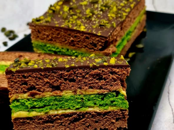 Napolitain choco pistache, un mariage de saveurs qui a fait ses preuves