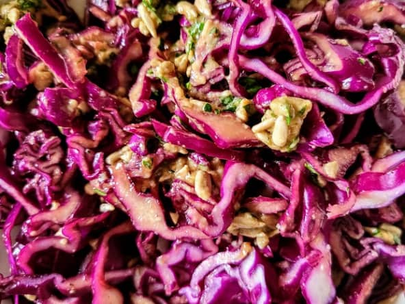 Salade de chou rouge  : Blog de cuisine de l'AMAP Belles Fontaines de la vallée