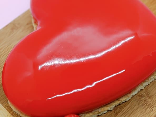 Entremets fruits rouges et glaçage miroir facile