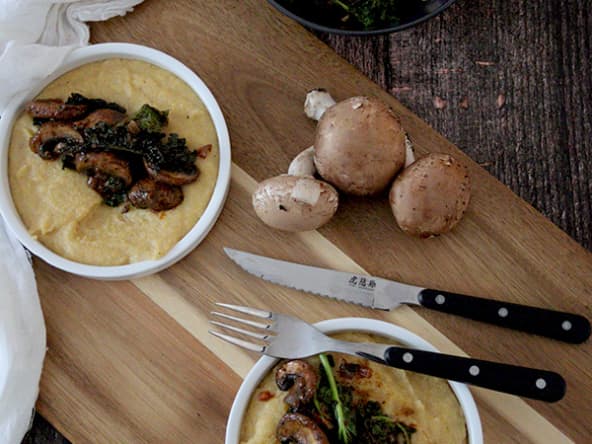 Polenta crémeuse sans gluten sans lait et sans oeuf