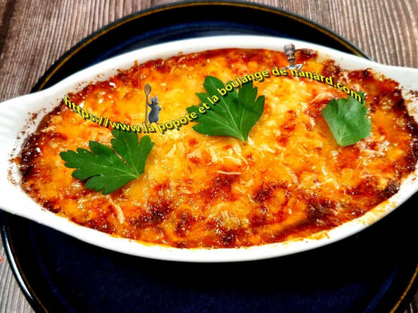 Œufs gratinés au comté et sauce à l'oignon