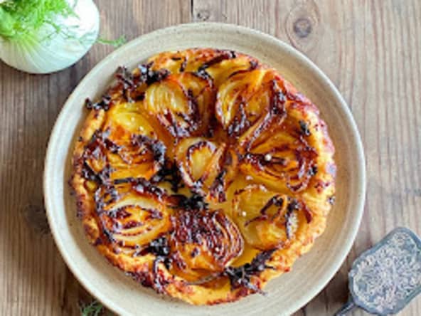 La tarte renversée au fenouil d'après une recette de Régis Marcon