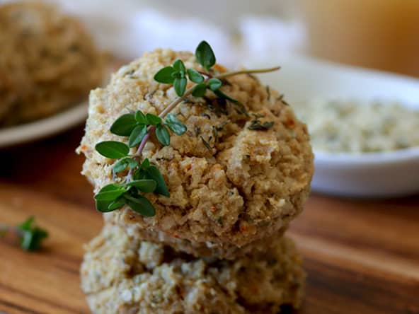 Cookies au parmesan et au thym sans gluten ni lait ni oeuf