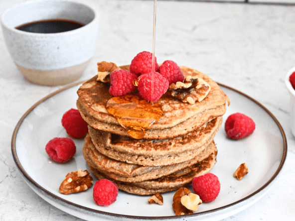 Pancakes à la banane et flocons d'avoine