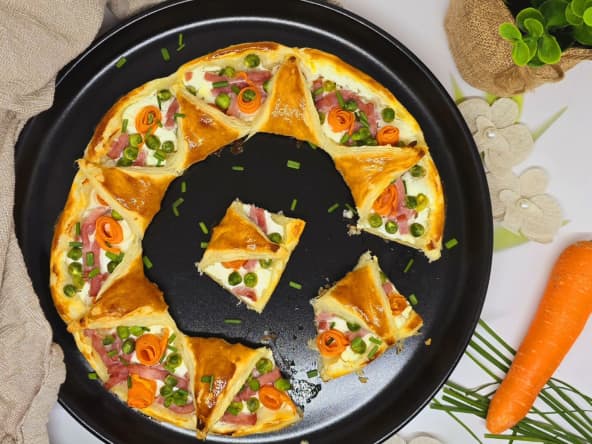 Couronne feuilletée pour apéro printanier