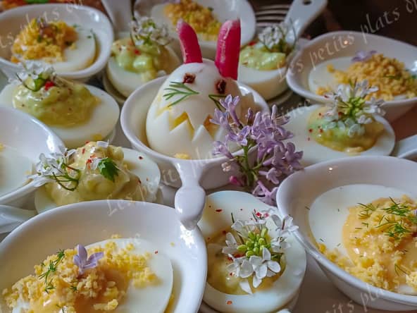 Œufs mimosa façon lapin de Pâques