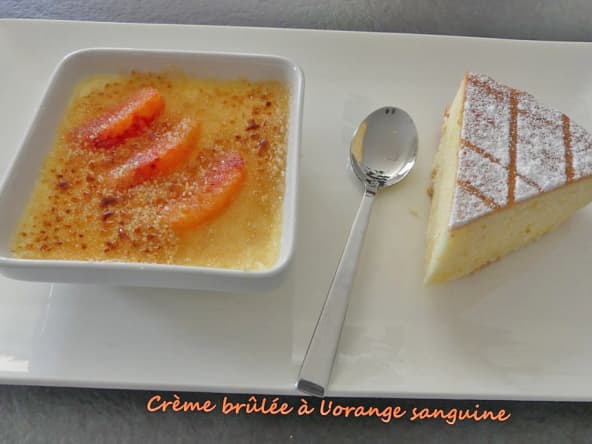 Crème brûlée aux suprêmes d'orange sanguine