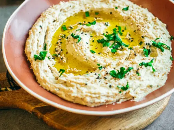 Houmous onctueux aux haricots blancs