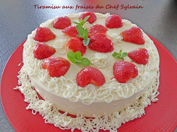 Tiramisu aux fraises léger du Chef Sylvain