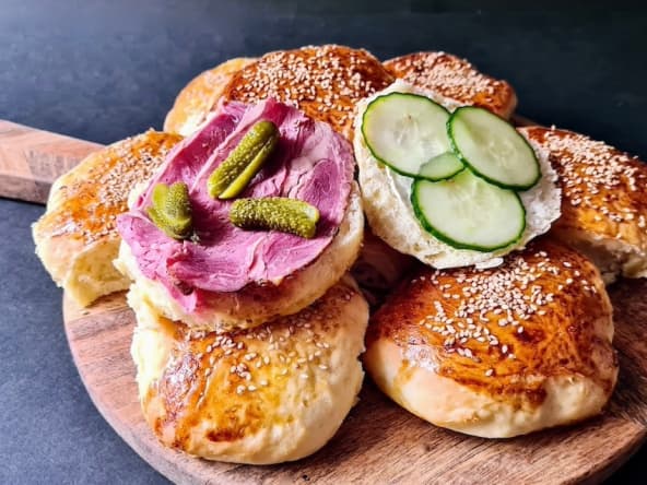 Buns à burger d'après le Chef Amaury Bouhours de l’hôtel Le Meurice