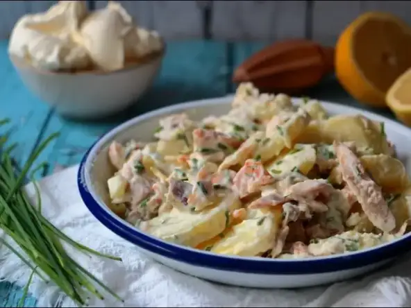 Salade de pommes de terre au haddock sans mayonnaise