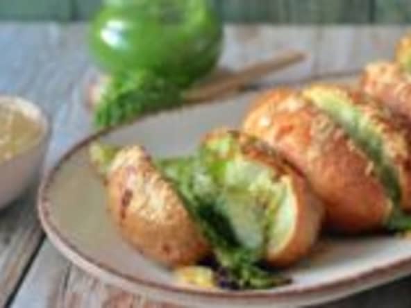 Pommes de terre rôties au pesto d'ail des ours