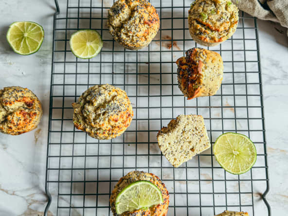 Muffins sans gluten au citron et graines de pavot