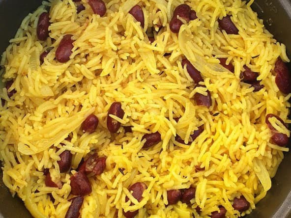 Riz zembrocal haricots rouges, l'accompagnement du rougail saucisse