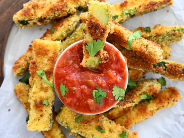 Frites de courgettes healthy bien croustillantes