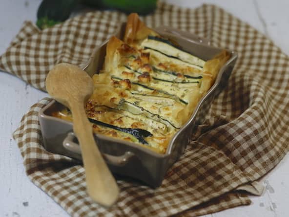 Crinkle à la courgette menthe et feta