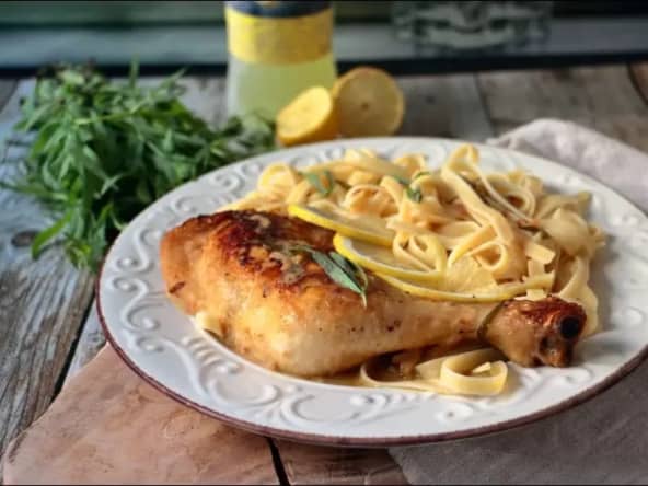 Poulet à l'estragon et au limoncello, une variante du poulet au citron