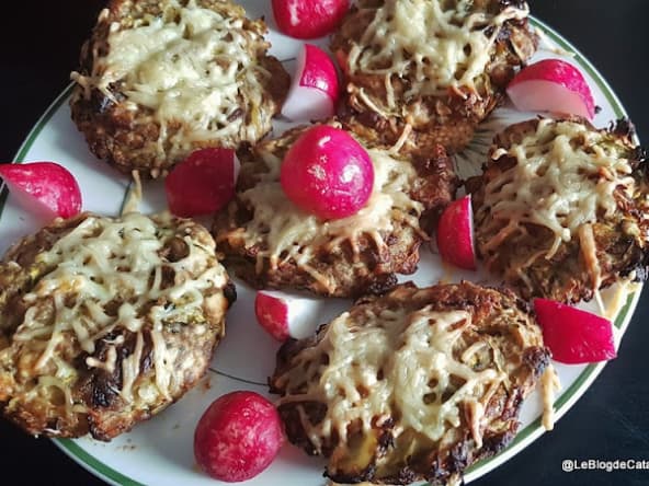 Galettes de courgette, feta et farine de chia (sans œuf, low carb, ig bas)