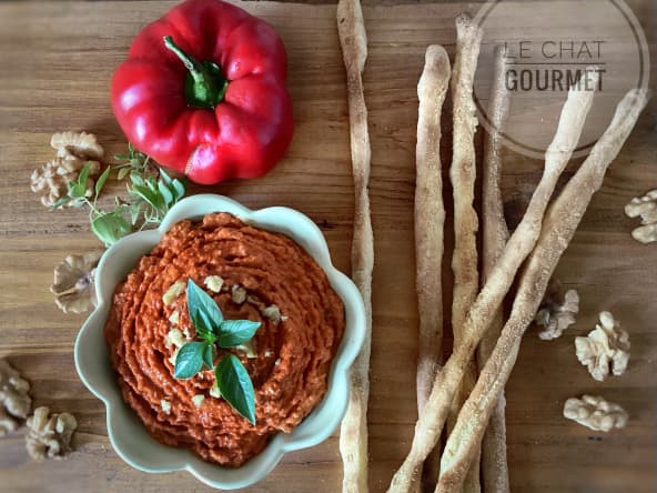Muhammara - Dip ou tartinade aux poivrons rôtis et noix