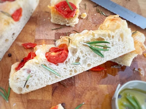 Focaccia aux tomates cerise, sans effort !