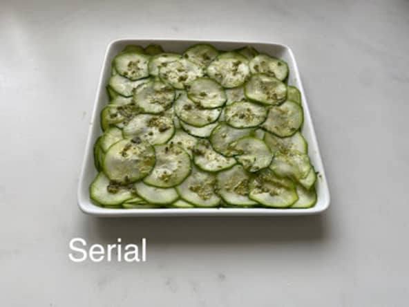 Carpaccio de courgette au pesto de verveine : idéal pour l'été