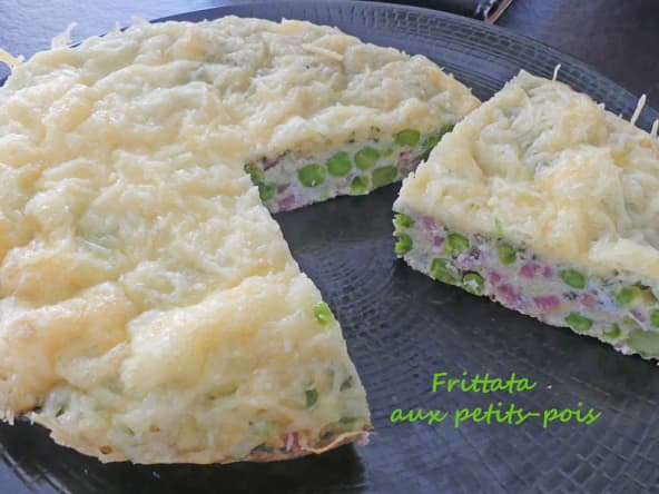 Frittata aux petits pois cuite au four