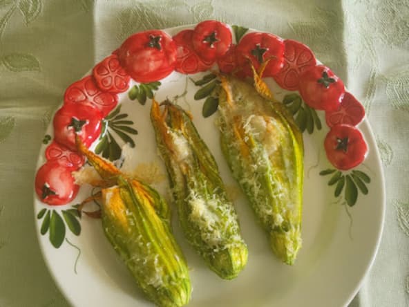 Fleurs de courgettes farcies comme en Italie